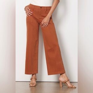 EVEREVE Beth Wide Leg High Rise Pants in Mocha Bisque Size 24